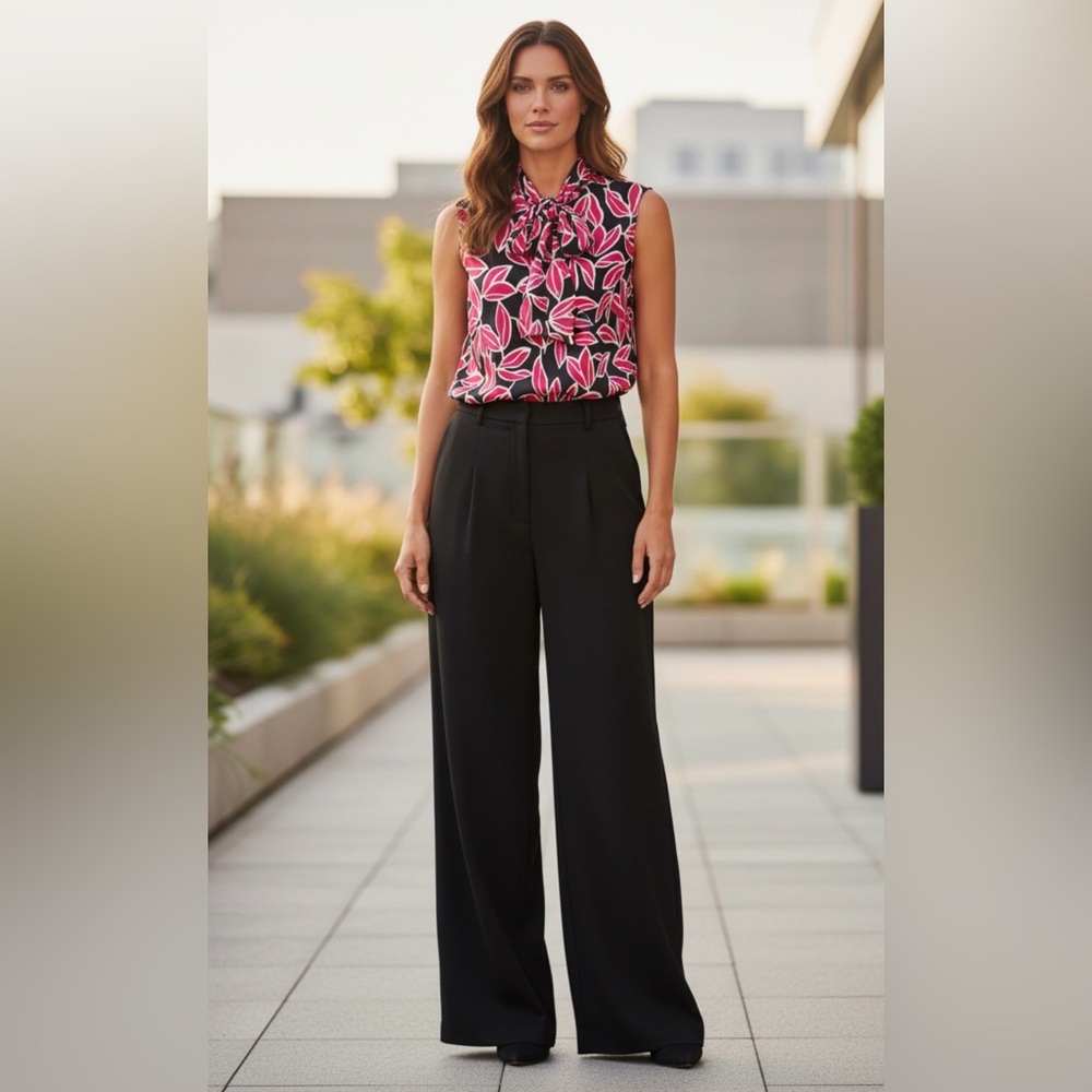 Nine West Newport‎ Bay Floral Candy Multi Sleeveless Blouse 1X